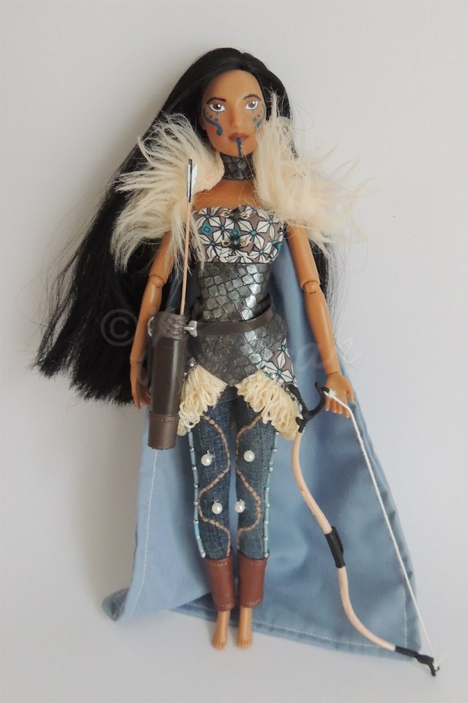 l archère the archer doll disney princess rpg armure légère combat arc archerie fantaisie bleu amusant pocahontas dolls customs Jenna Pan
