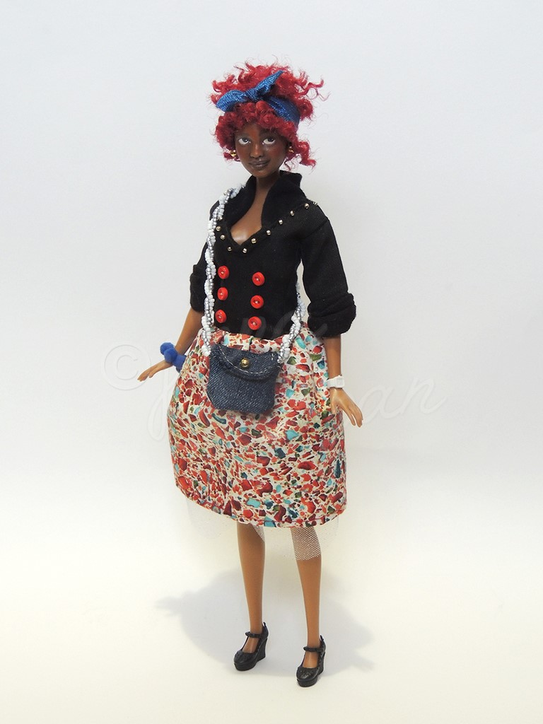 jenna pan doll poupée fait main handmade custom modèle unique ooak vintage vanessa fan mattel barbie fashionistas 