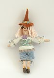  the mini pink witch doll Petite Sorcière Rose poupée Jenna Pan modèle unique artiste artisanat tissus ooak